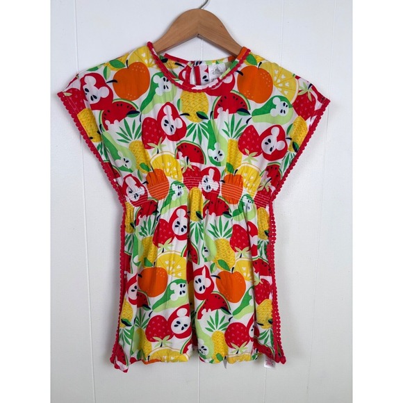 Disney Store Fruit‎ Print Pom Trim Cover Up Beach Pool Summer Fun Size 5/6 - Picture 12 of 16
